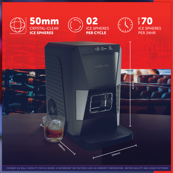 SnoMaster SnoMaster Ball Ice Maker (SMIC-50) Counter-Top Ball Ice-Maker