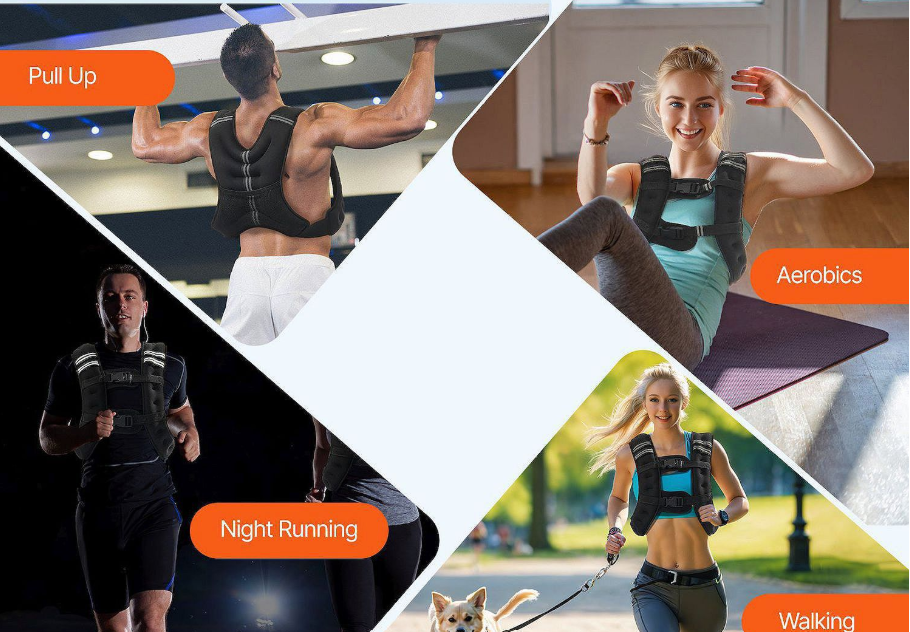 Unisex Weighted Vests for Running, Training Workout, Jogging, Walking
