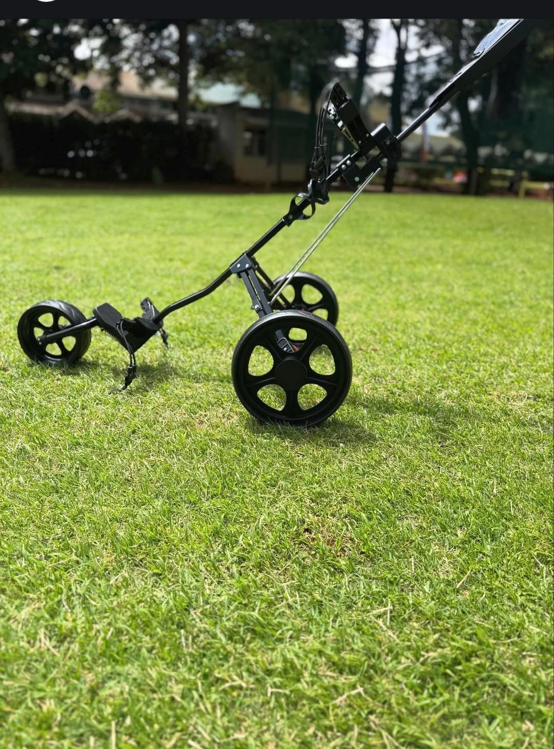 Golf Trolley golf 3 series 3 wheel push (Colour: Black, Gender: Unisex Adult)