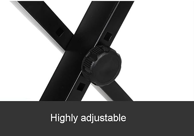 Piano Stool Adjustable Keyboard Bench X-Style Piano Bench Comfortable Padded Seat Keyboard Seat Stool with X-Type Iron Frame,Lightweight and Portable