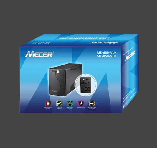 MECER 850-VA(480W) Line Interactive UPS with AVR – (ME-850-VU)