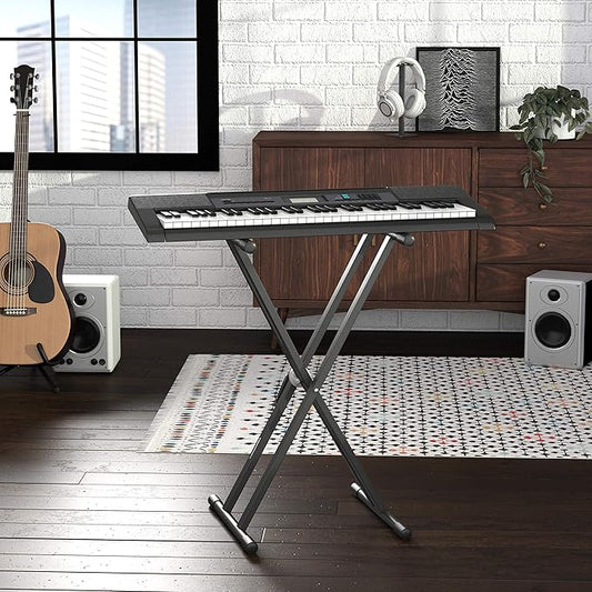 Sturdy Keyboard and Piano Stand, Heavy-Duty Adjustable Height, X-Shape Design, Durable, Black, 27.5 to 38.2 inches
