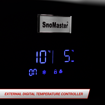 SnoMaster SMBW-95-34 (VT-19DPRO (BLACK)) 95L + 34 Bottle Pro Series Double Door Beverage/Wine Cooler