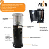 Alva Short Stand Gas Patio Heater 1.35m - Black