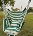 Hanging Rope Swing / Hammock Chair With 2 Cushions & Wooden Stick