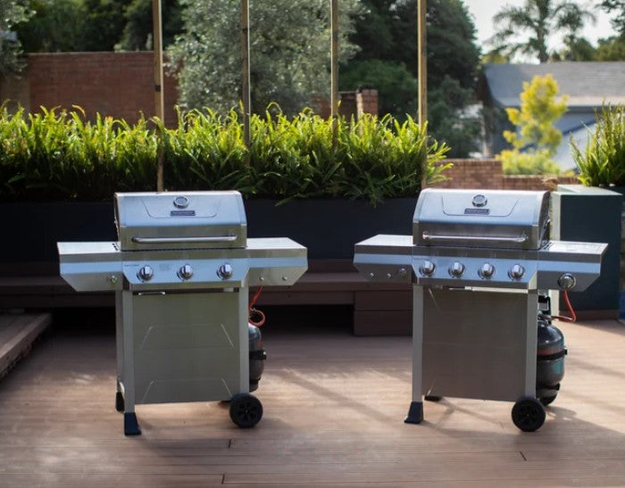 Megamaster Pinnacle Series 4-Burner Gas Braai Side Burner and 64,000 BTU Stainless Steel 720-0925PD
