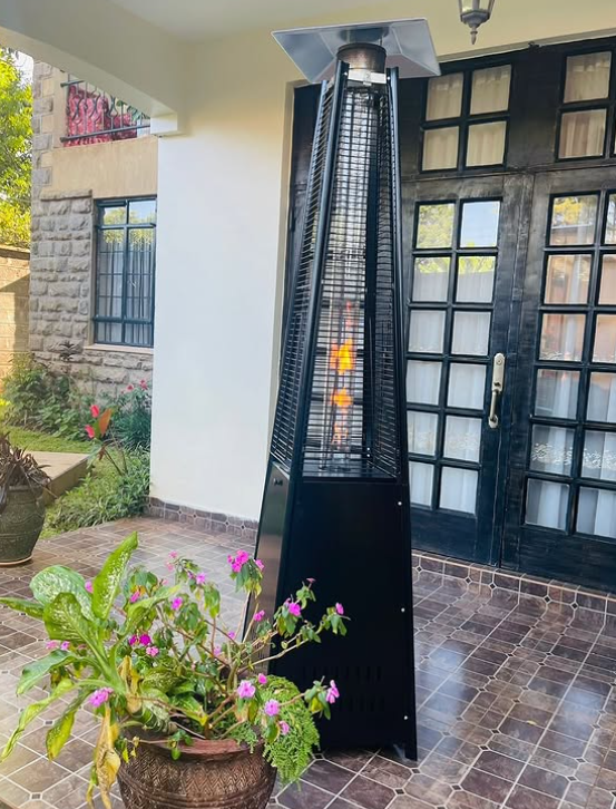 Pyramid Patio Gas Heater Matte black
