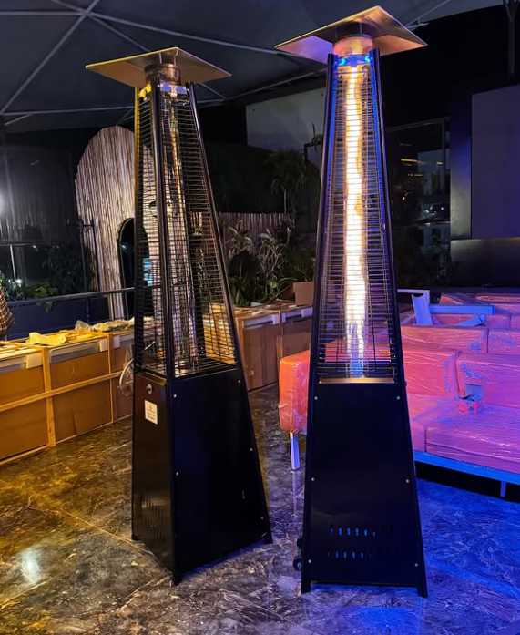 Pyramid Patio Gas Heater Matte black