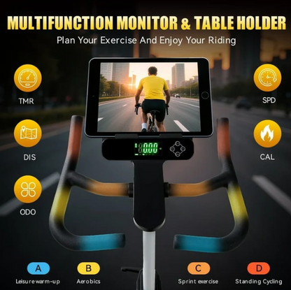 ZAZARI Indoor Cycling Bike 18KG Flywheel 7-Level Resistance Silent Belt Drive in Kenya