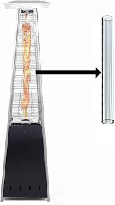 49" Tall Quartz Glass Replacement Tube for 4-Sided Pyramid Outdoor Patio Heaters