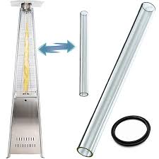 49" Tall Quartz Glass Replacement Tube for 4-Sided Pyramid Outdoor Patio Heaters