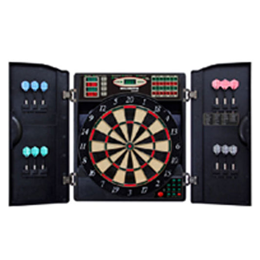Dartboard Pro.Includes Cabinet,2 Sets Darts,1 Dartboard,Chalk And Duster And Score Board Harrows