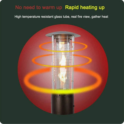 Cylindrical Gas Patio Heater for Outdoor Use