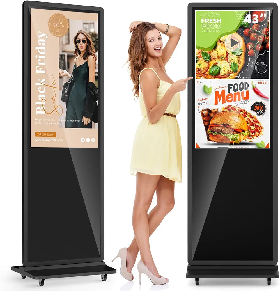 55″ Indoor Digital Signage – Floor Standing with Touch
