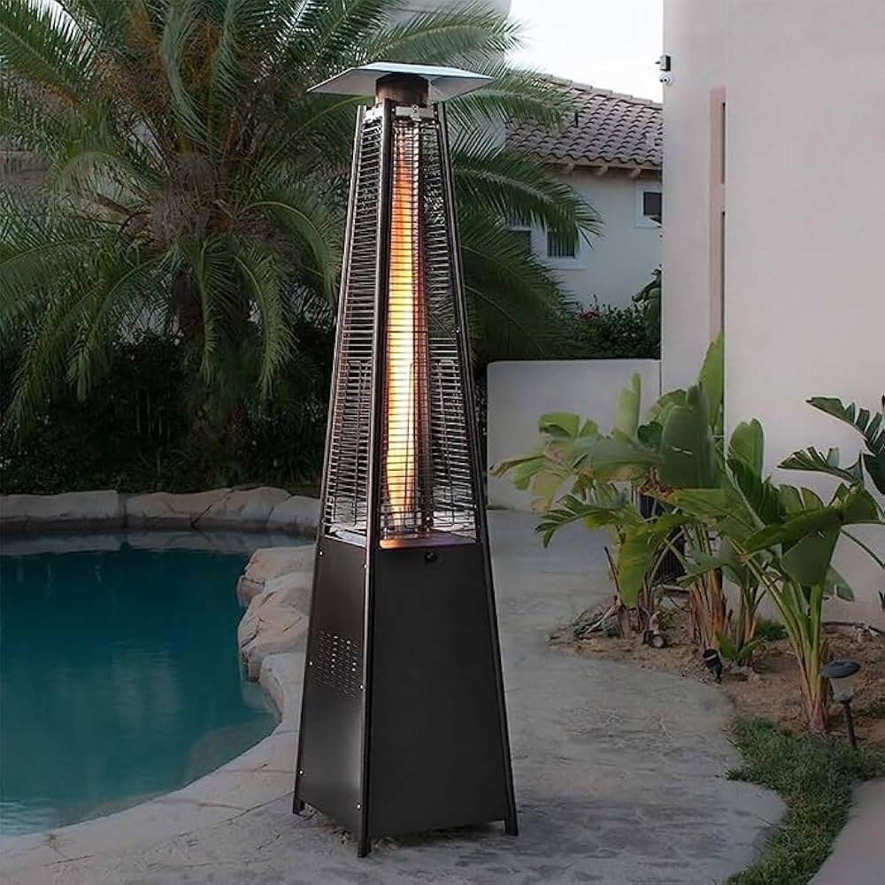 Pyramid Patio Gas Heater Matte black
