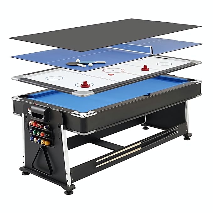 4 in 1 Multi-Functional Game Table – Pool, Air Hockey, Table Tennis & Dining