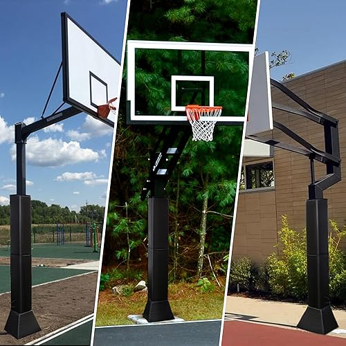Ground Mounted Basketball Hoop – 72" x 42" Tempered Glass Backboard