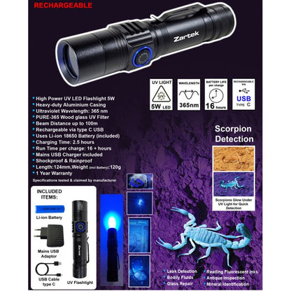 Zartek Rechargeable UV Light