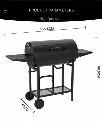 Double sided Charcoal barrel BBQ Grill