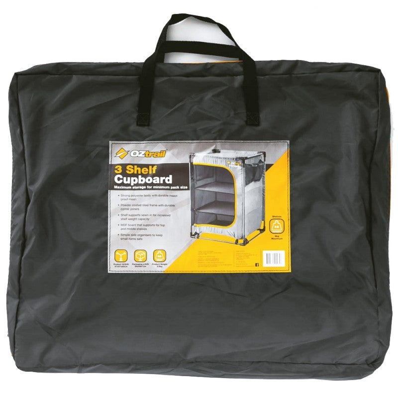 Camping Oztrail Folding 3 Shelf Cupboard