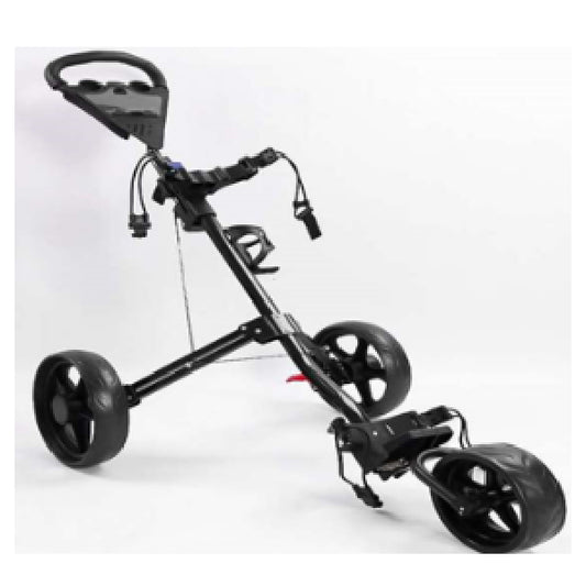 Golf Trolley golf 3 series 3 wheel push (Colour: Black, Gender: Unisex Adult)