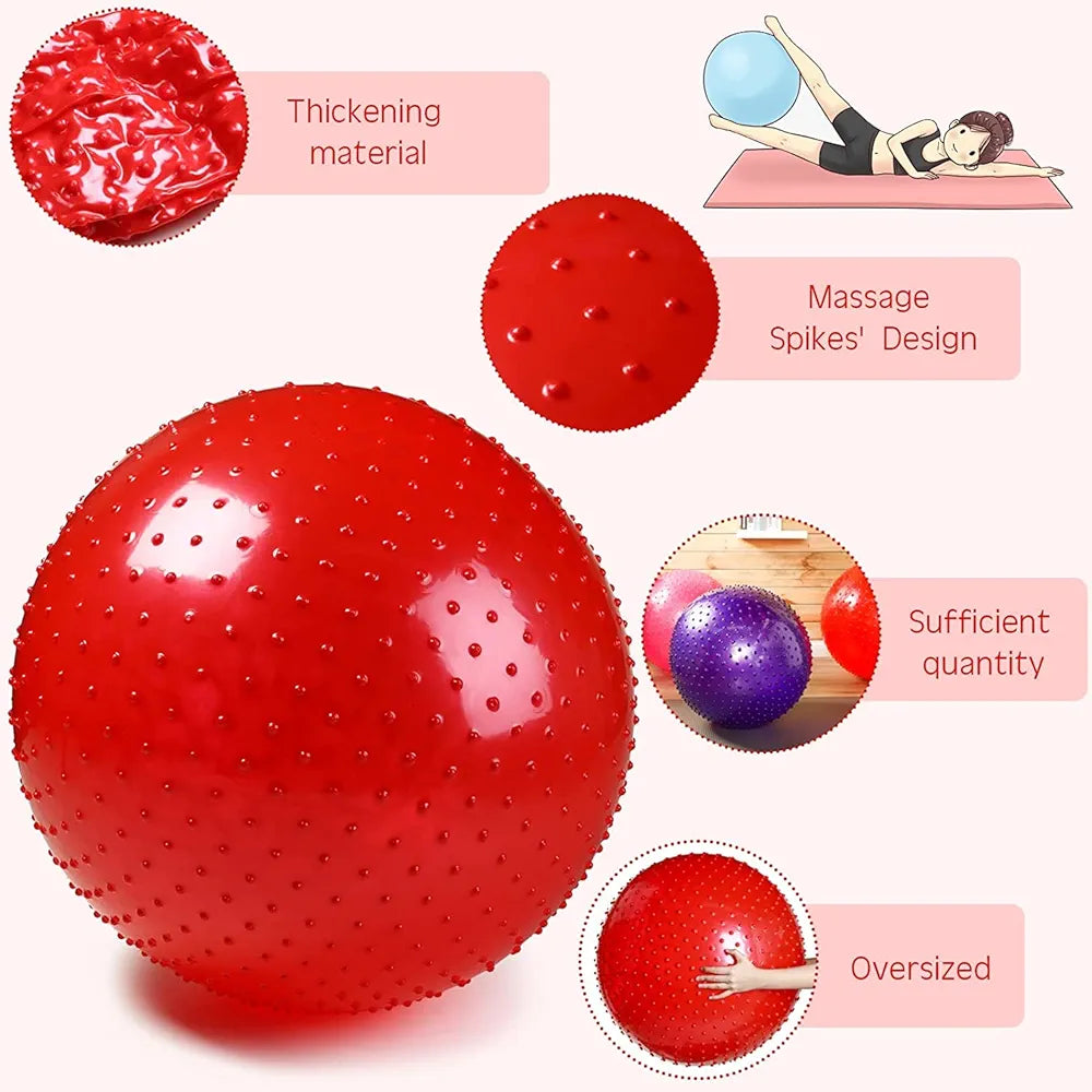 Spike Gym Yoga Exercise Ball – 85cm Anti-Burst