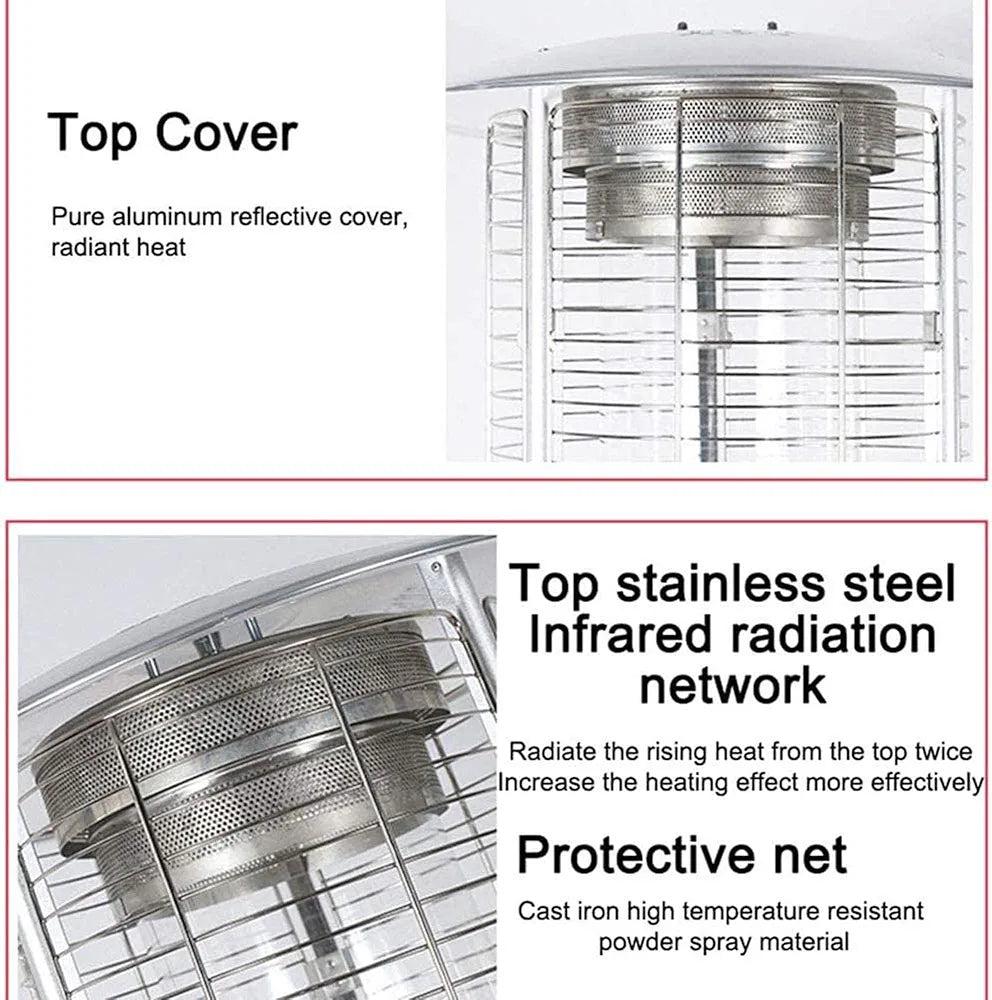 Cylindrical Gas Patio Heater for Outdoor Use