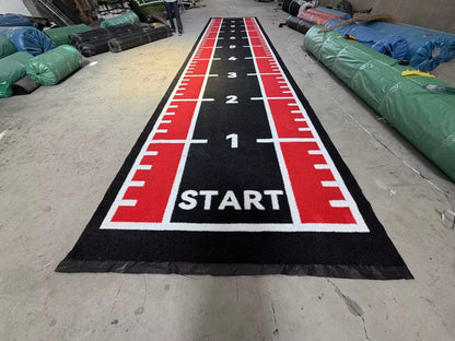 Artificial Marked Turf Grass Lawn Green, Red & Black