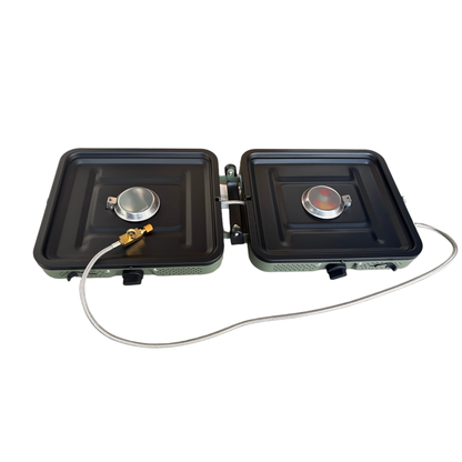 Foldable 2 Burner Camping Stove with carry bag