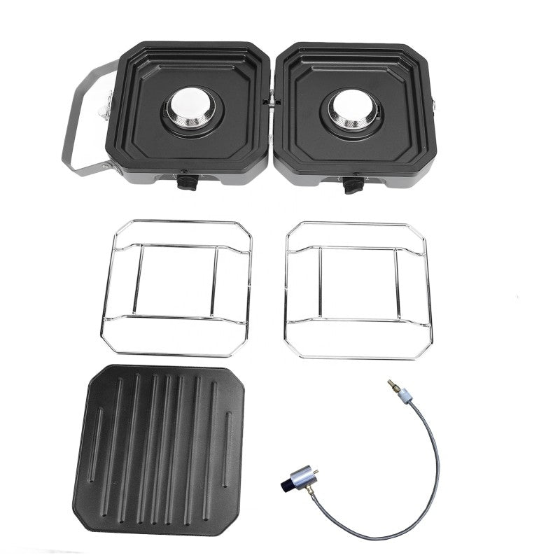 Foldable 2 Burner Camping Stove with carry bag