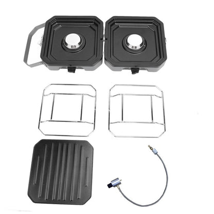 Foldable 2 Burner Camping Stove with carry bag