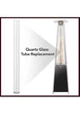 49" Tall Quartz Glass Replacement Tube for 4-Sided Pyramid Outdoor Patio Heaters