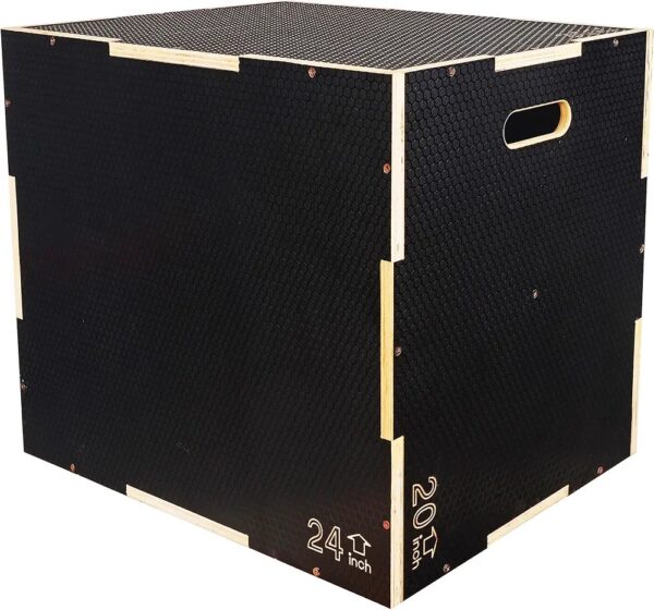 24″ × 20″ × 16″ Plyo Box, 3-in-1 Foam Plyometric Jump Box, Box Jump for for Home Gym Training Fitness Workout Exercise