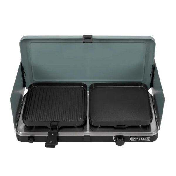 Born Free 2 Cook 2 Plate Gas Camping Stove