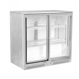 Dynamic GN-220LS back Bar Cooler Inox 350W, 2 sliding doors