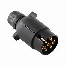 Tp-7 Black Plastic 12v 7 Pin Trailer Plug Male
