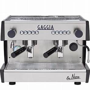 Gaggia Semi Automatic Espresso Machine w/ (2) Groups, (1) Steam Valve, & (1) Hot Water Valve - 115v/1ph (LA NERA 2G COMPACT)