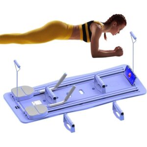 Pilates Board,Foldable Pilates Reformer Board ,Pilates Reformer Board, 8 in 1 Multifunctional Pilates Reformer Set Board, Home Workout, Core Training & Abdominal Exercise